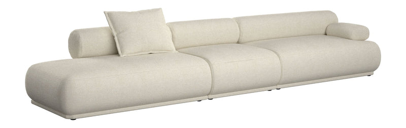 Sofa Rembrandt 4,5-Sitzer Beige mit weichem Rippstoff-Bezug