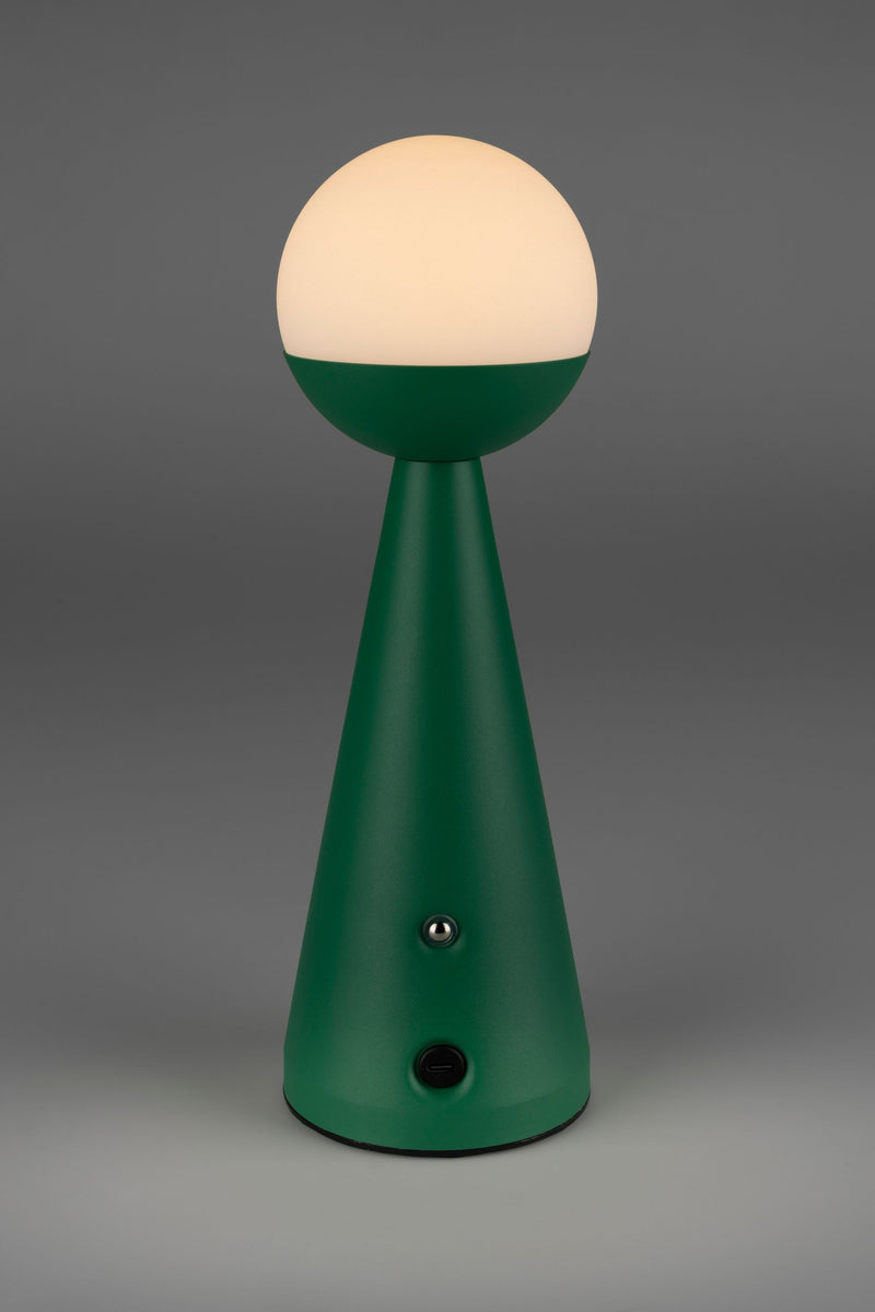 Tischlampe Bello Grün von Zuiver, kabellos & dimmbar für außen