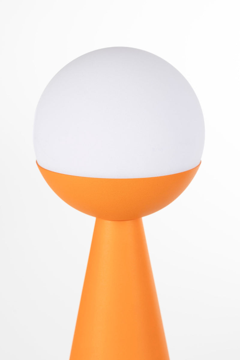 Tischlampe Bello Orange von Zuiver, kabellos & dimmbar für Balkon