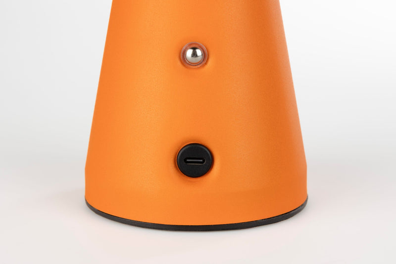 Tischlampe Bello Orange von Zuiver, kabellos & dimmbar für Balkon