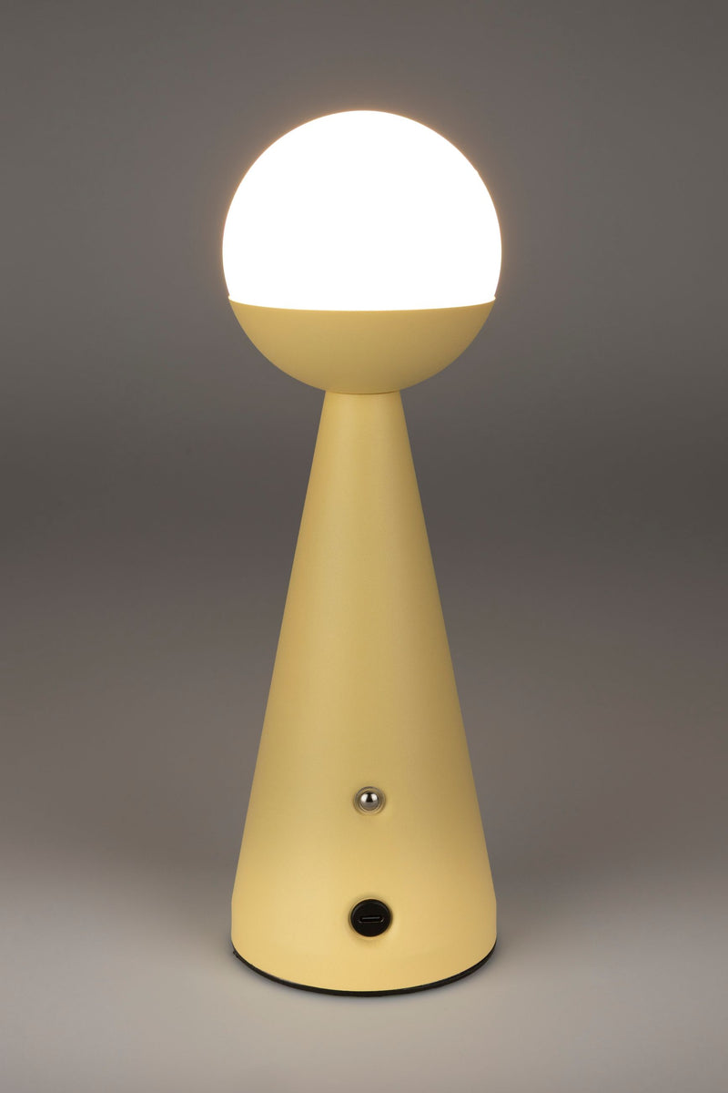 Tischlampe Bello Lemon von Zuiver, kabellos & dimmbar für Balkon