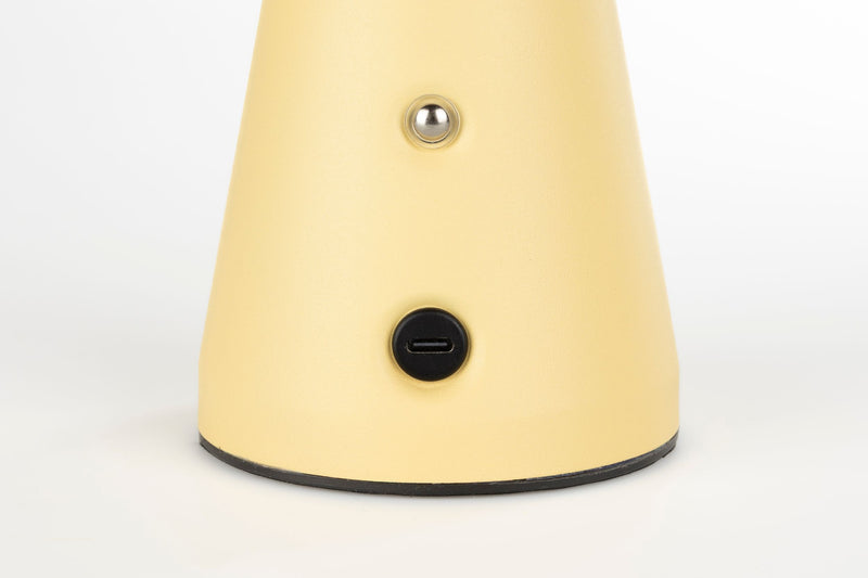 Tischlampe Bello Lemon von Zuiver, kabellos & dimmbar für Balkon