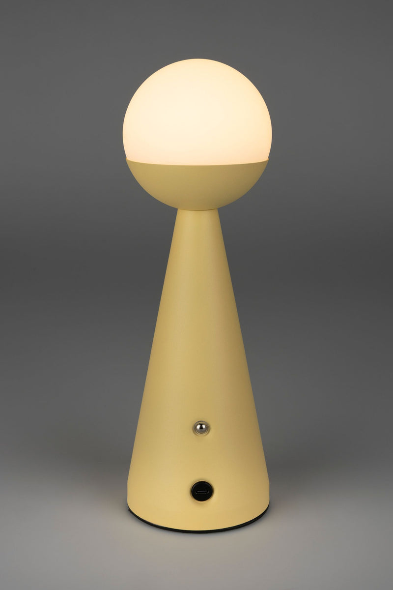 Tischlampe Bello Lemon von Zuiver, kabellos & dimmbar für Balkon