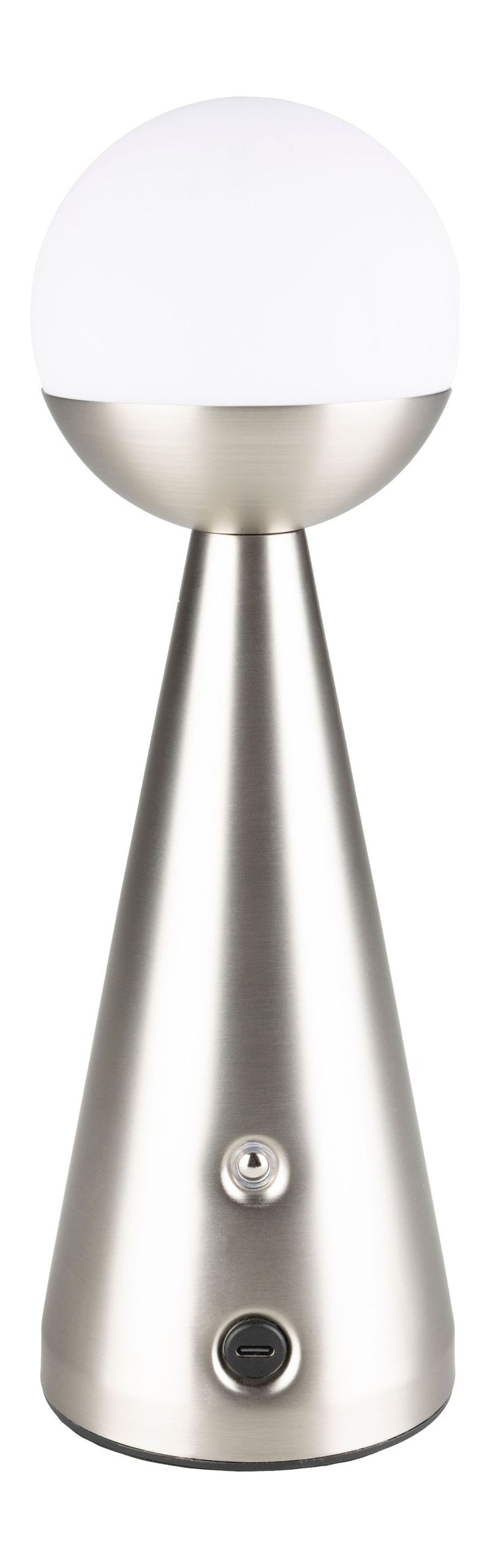 Akku-Tischlampe Bello Silber von Zuiver, kabellos & dimmbar