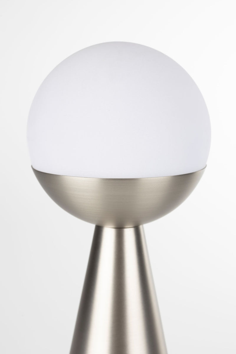 Akku-Tischlampe Bello Silber von Zuiver, kabellos & dimmbar