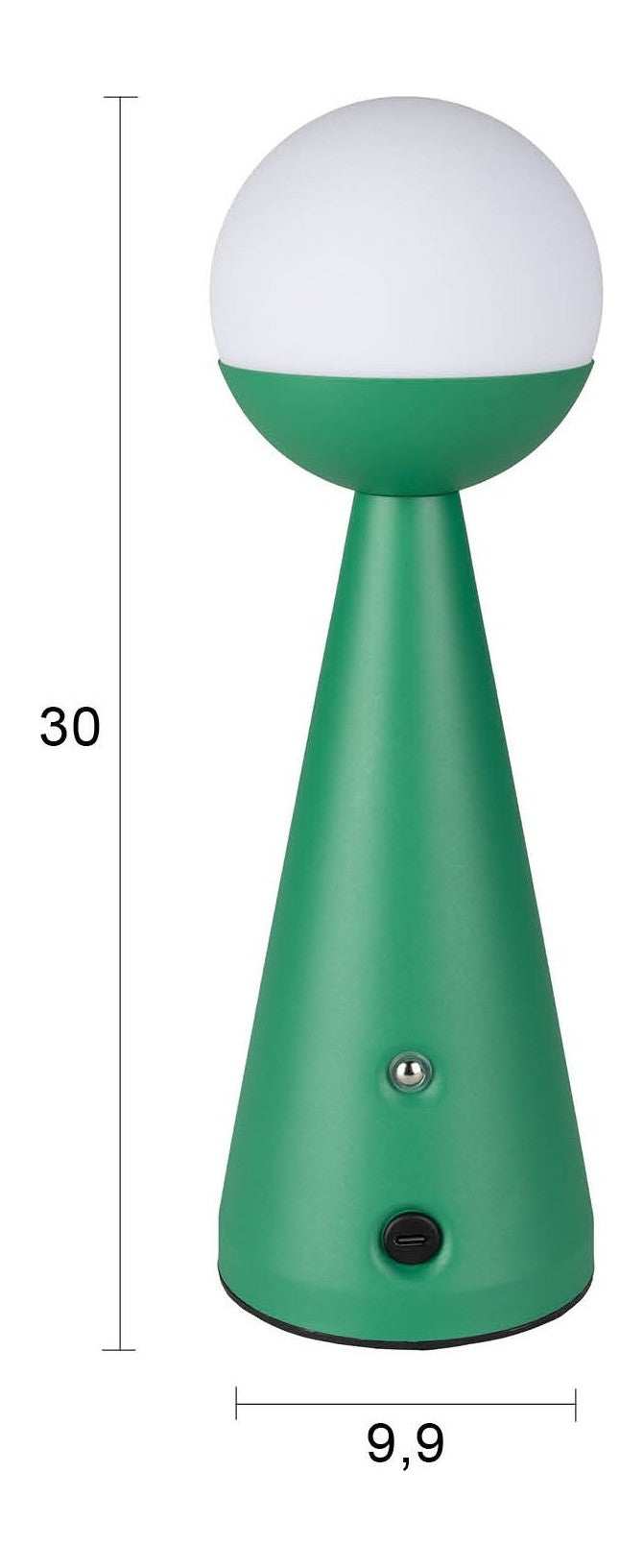 Akku-Tischlampe Bello Silber von Zuiver, kabellos & dimmbar