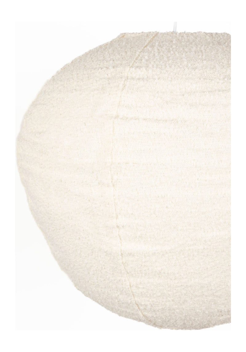 Pendelleuchte Cocoon L in Creme mit Bouclé-Schirm von Zuiver