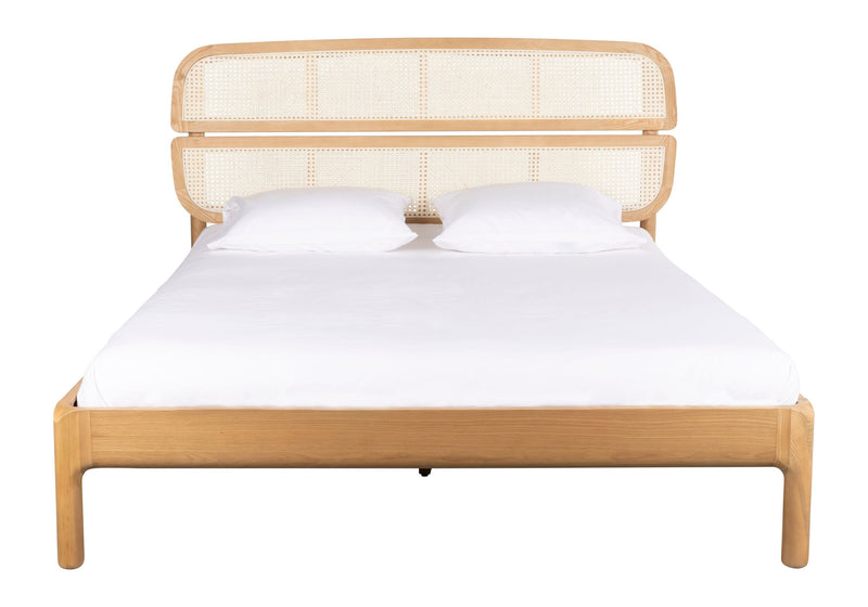 Bett Storm 160 aus Eschenholz mit Gurtboden, Natur von Zuiver