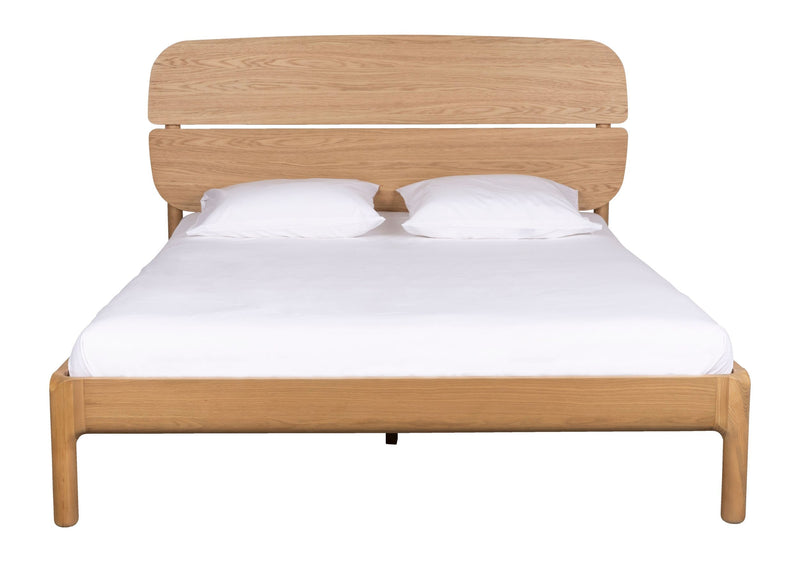 Bett Storm 160 Natur aus Eichenholz von Zuiver fürs Schlafzimmer