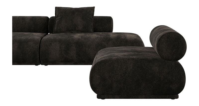 Sofa Rembrandt 4,5-Sitzer Dark Brown mit Rippstoff-Bezug von Zuiver