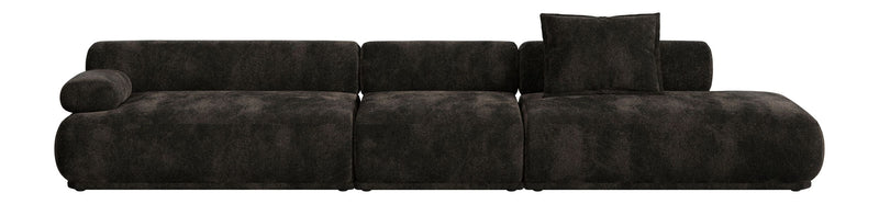 Sofa Rembrandt 4,5-Sitzer Dark Brown mit Rippstoff-Bezug von Zuiver