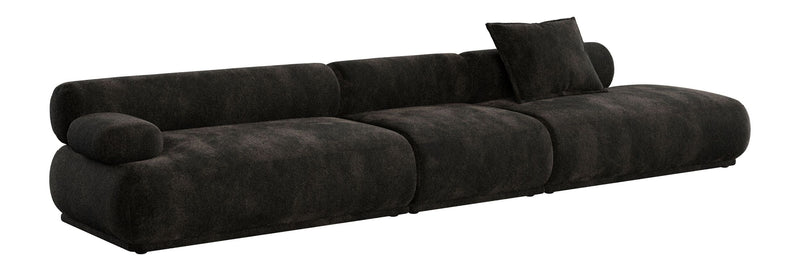 Sofa Rembrandt 4,5-Sitzer Dark Brown mit Rippstoff-Bezug von Zuiver