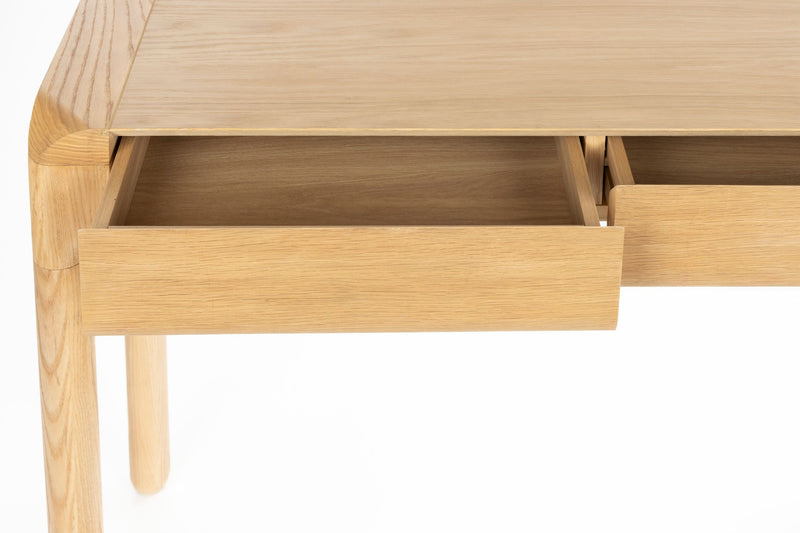Konsolentisch Storm Natural, Eschenholz mit Eichenfurnier von Zuiver