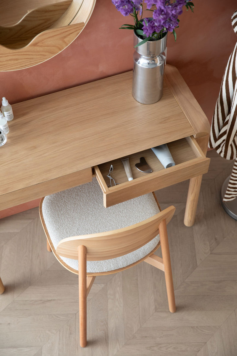 Konsolentisch Storm Natural, Eschenholz mit Eichenfurnier von Zuiver