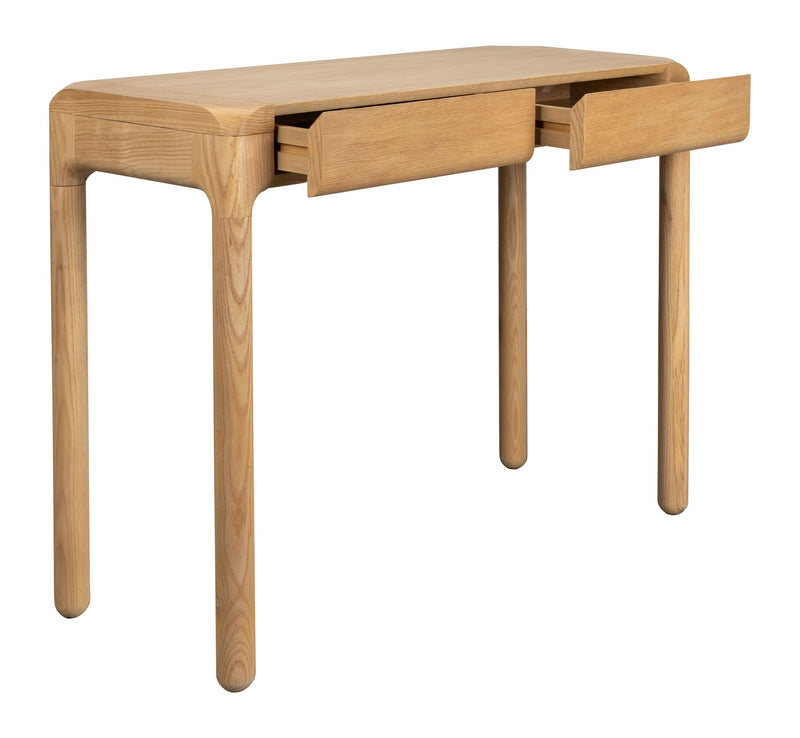 Konsolentisch Storm Natural, Eschenholz mit Eichenfurnier von Zuiver