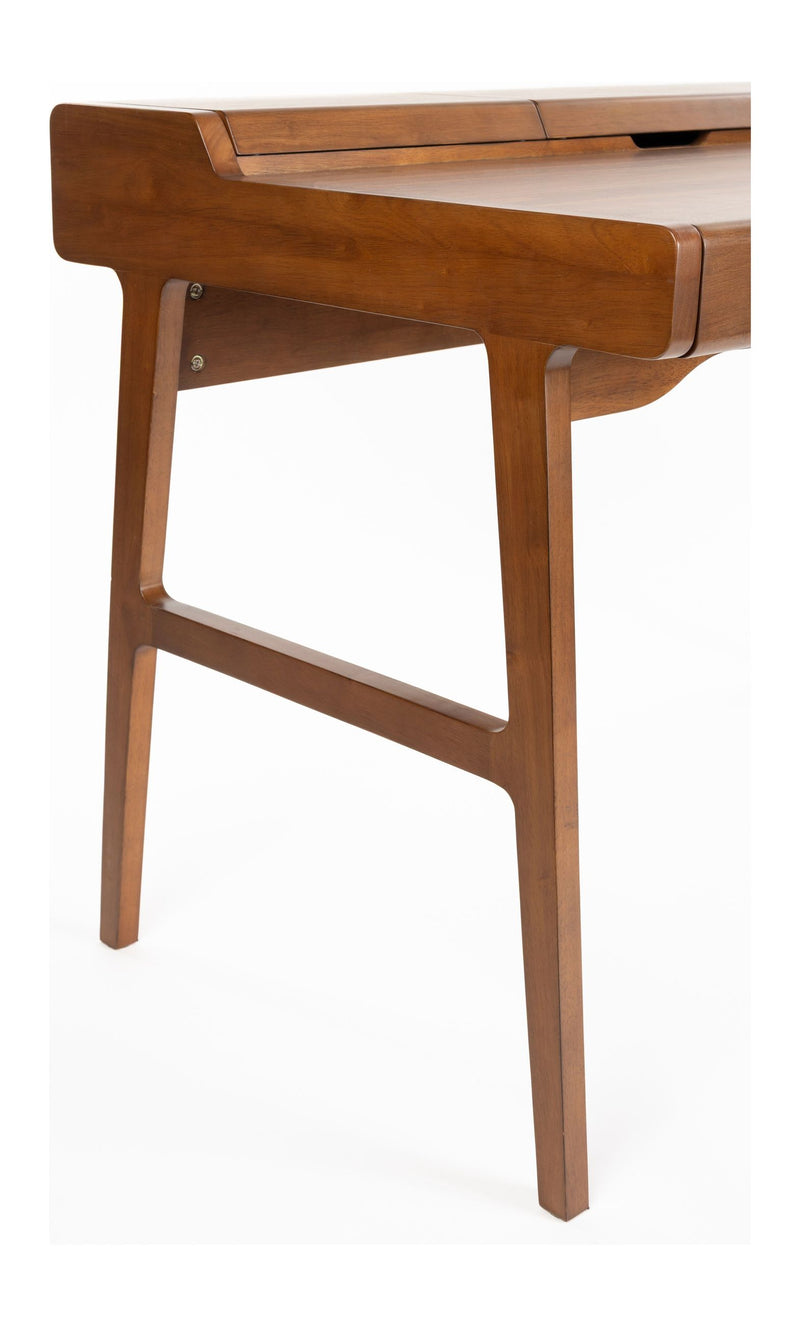 Schreibtisch Kaat Walnut mit Stauraum und Schubladen von Zuiver