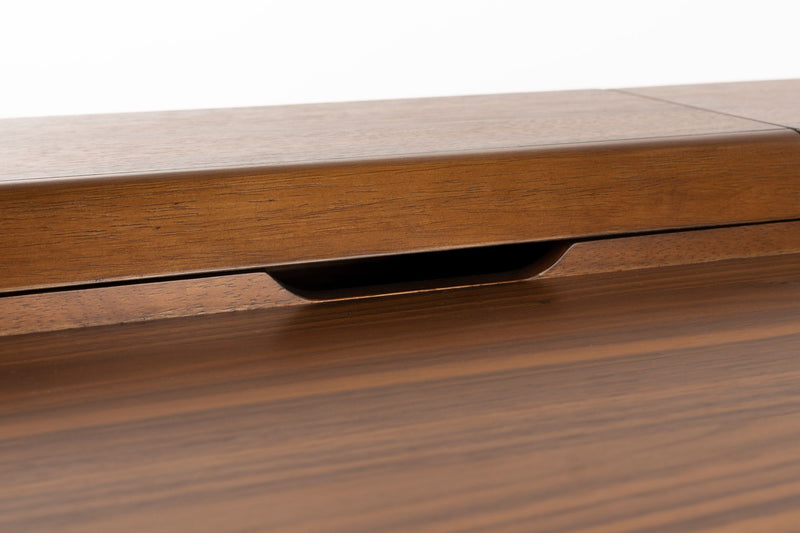 Schreibtisch Kaat Walnut mit Stauraum und Schubladen von Zuiver