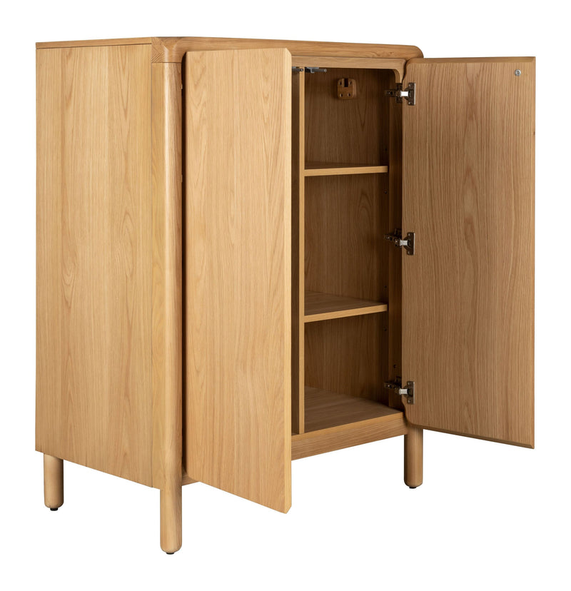 Schrank Storm Natural aus Eschenholz mit runden Formen von Zuiver