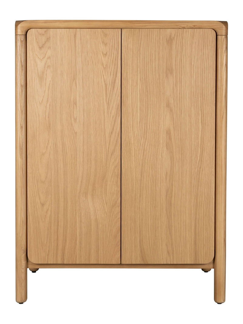 Schrank Storm Natural aus Eschenholz mit runden Formen von Zuiver