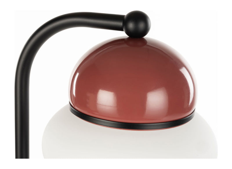 Stehlampe Bumble Rot mit Milchglas-Schirm, E27-Fassung von Zuiver