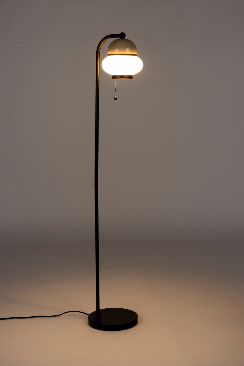 Stehlampe Bumble Beige von Zuiver mit Milchglasschirm aus Eisen