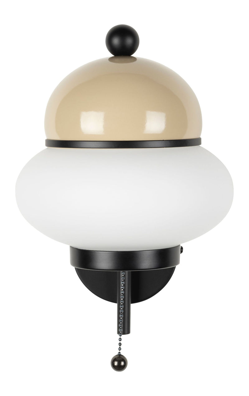 Wandlampe Bumble Beige mit Milchglasschirm im Retro-Design von Zuiver