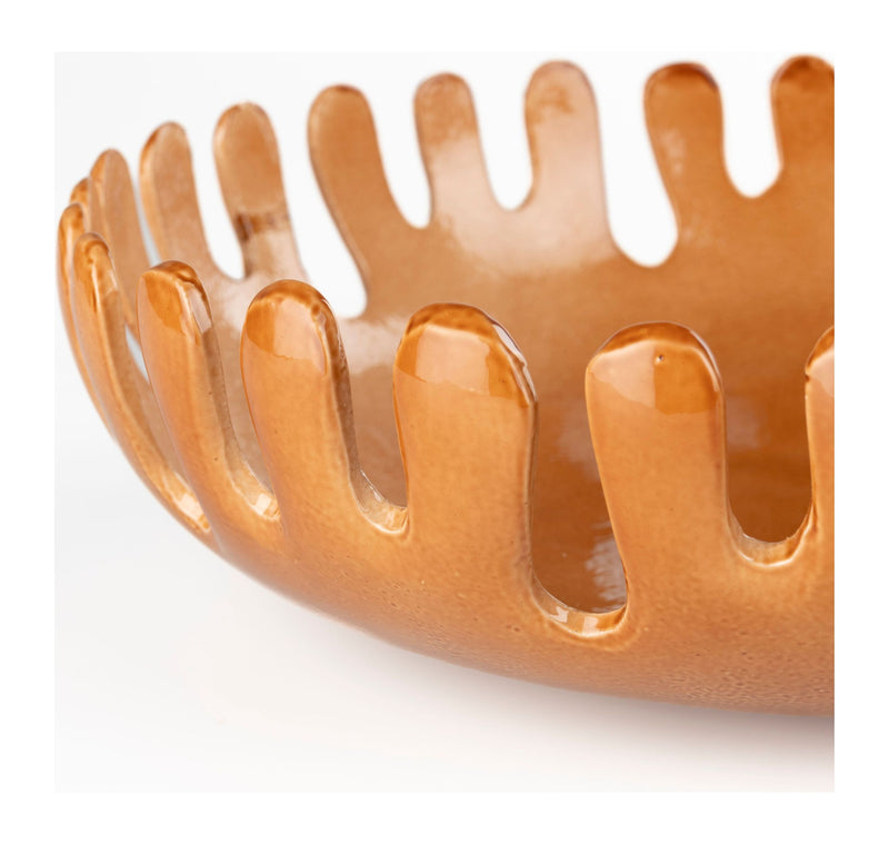 Tablett Onda im 2er-Set, Cognac aus Aluminium für Wohnzimmer