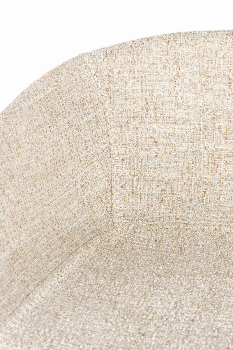 Barhocker Feston im 2er-Set, Beige mit Stahlgestell von Zuiver