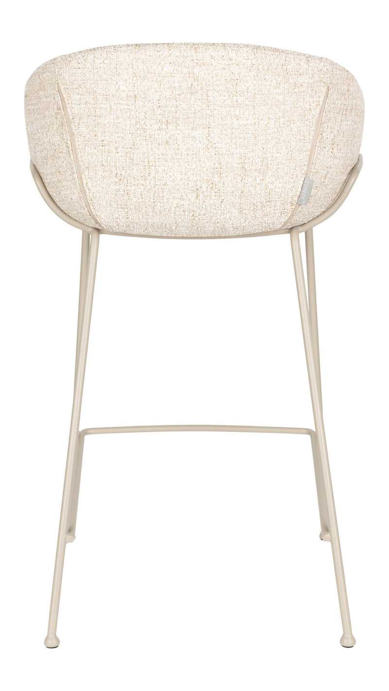 Barhocker Feston im 2er-Set, Beige mit Stahlgestell von Zuiver