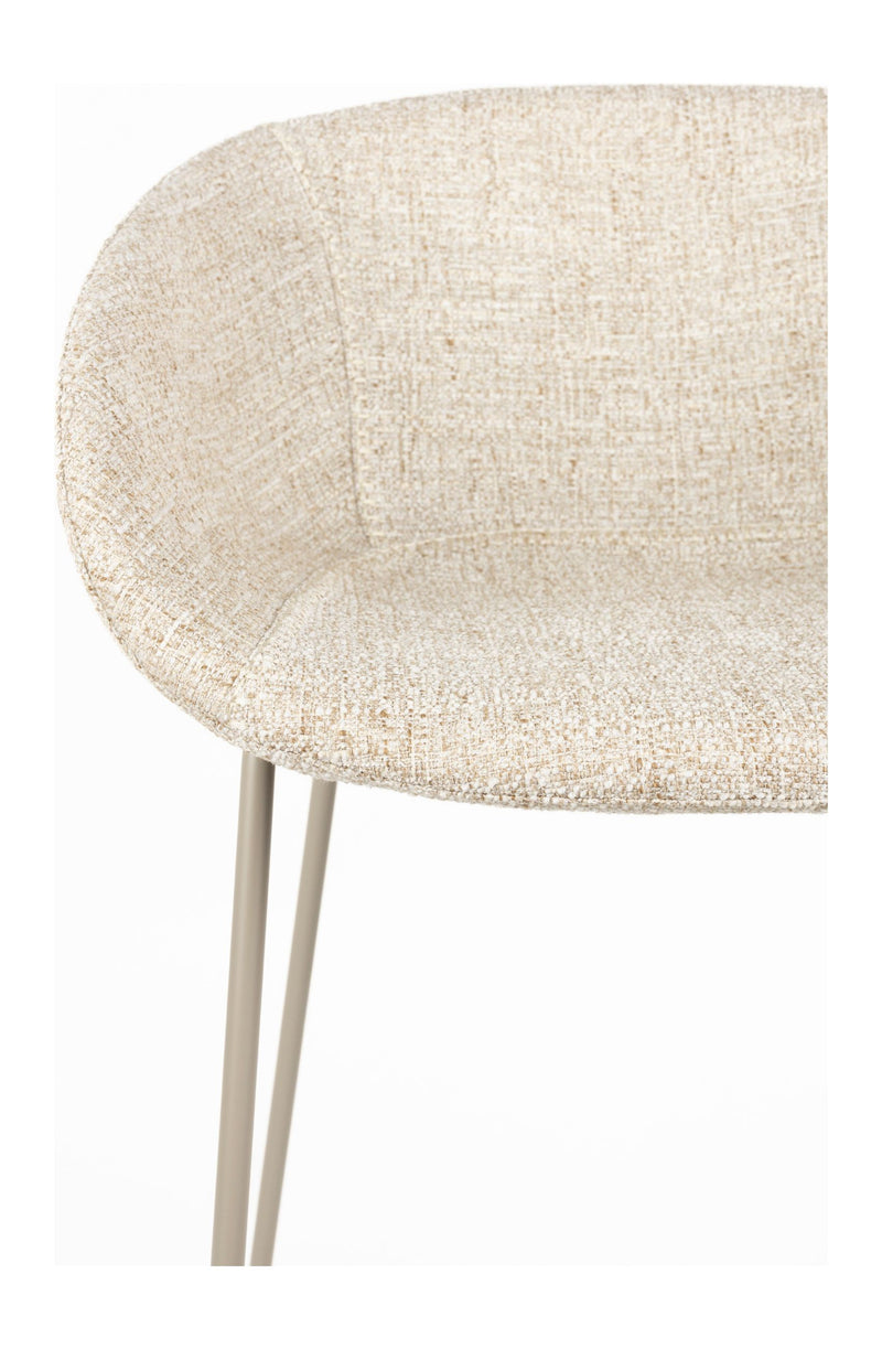 Barhocker Feston im 2er-Set, Beige mit Stahlgestell von Zuiver