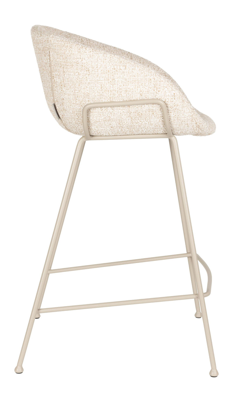 Barhocker Feston im 2er-Set, Beige mit Stahlgestell von Zuiver