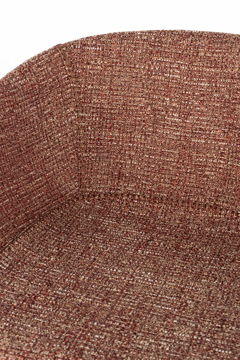 Barhocker Feston 2er-Set, Rot mit Stahlgestell von Zuiver