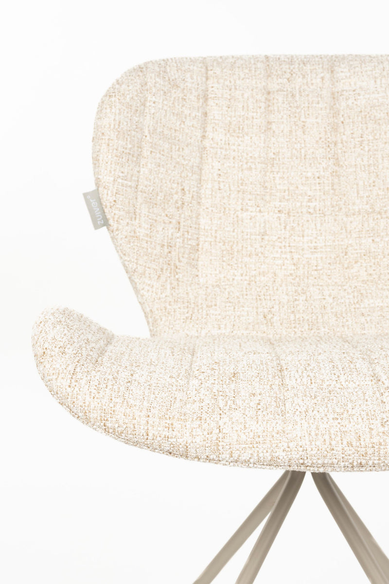 Esszimmerstuhl OMG 2er-Set, Beige mit Polsterbezug von Zuiver