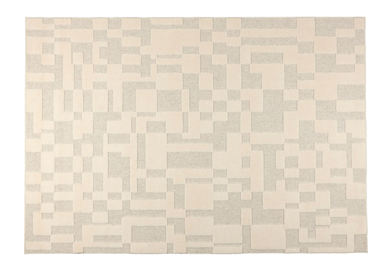 Teppich Bricks 160x230 cm, Grau/Beige aus 100% Wolle von Zuiver