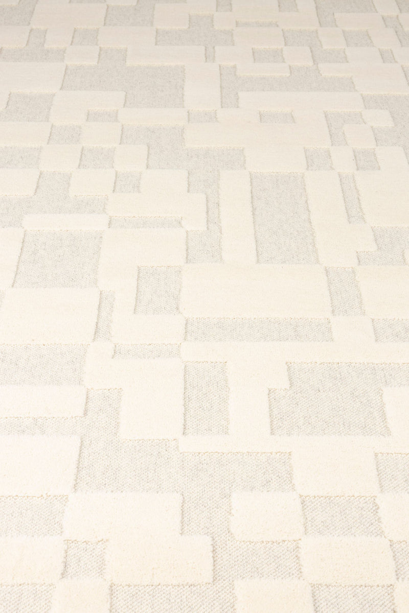 Teppich Bricks 200x300 cm, Grau/Beige aus 100% Wolle von Zuiver