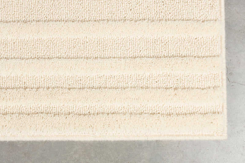 Wollteppich Crossing 160x230 cm in Beige mit grafischem Zebra-Muster