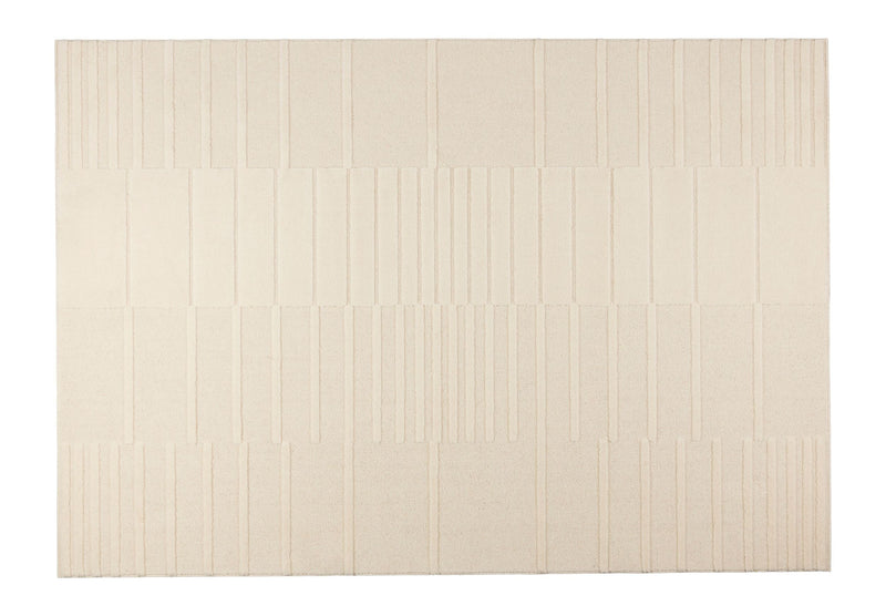 Teppich Crossing 200x300 Beige mit Zebra-Muster aus 100% Wolle