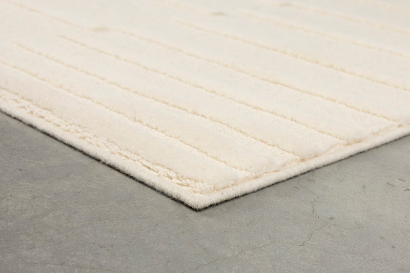 Teppich Crossing 200x300 Beige mit Zebra-Muster aus 100% Wolle