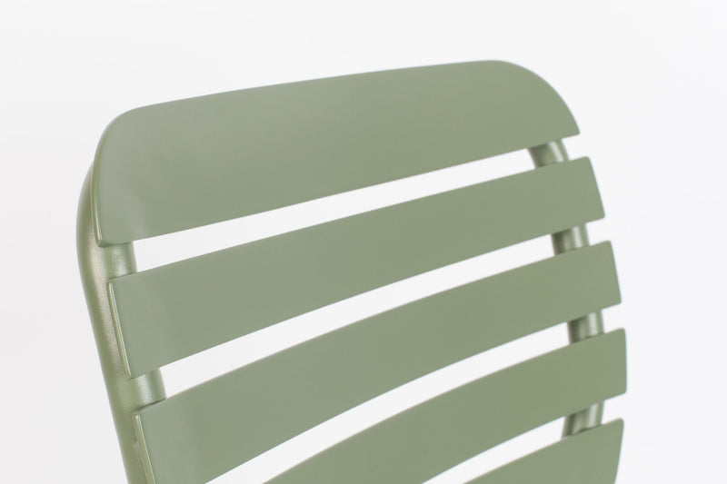 Gartenmöbel-Set Vondel mit Tisch & 4 Stühlen aus Aluminium in Grün