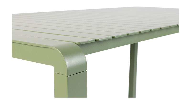 Gartenmöbel-Set Vondel mit Tisch, 2 Stühlen & Bank, Aluminium Grün