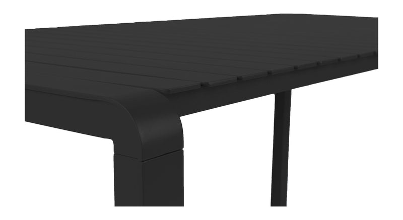 Gartenmöbel-Set Vondel mit Tisch & 4 Armlehnstühlen, Aluminium Schwarz