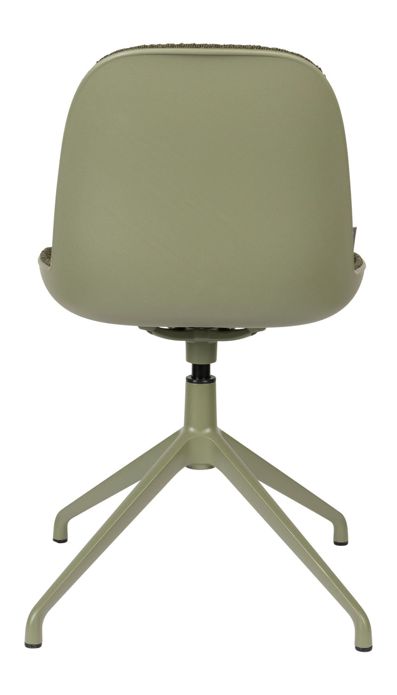 Esszimmerstuhl Albert Kuip Swivel 2er-Set in Grün mit Aluminiumgestell