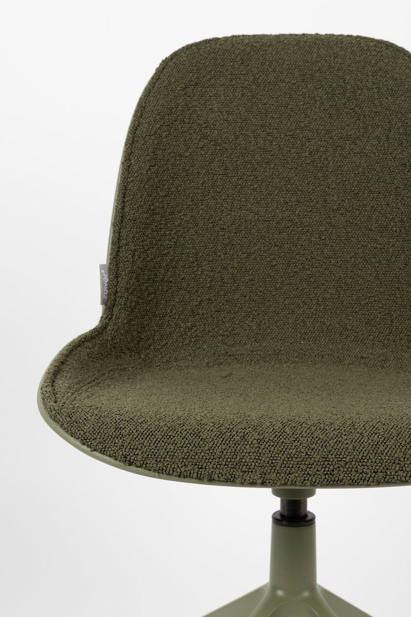 Esszimmerstuhl Albert Kuip Swivel 2er-Set in Grün mit Aluminiumgestell