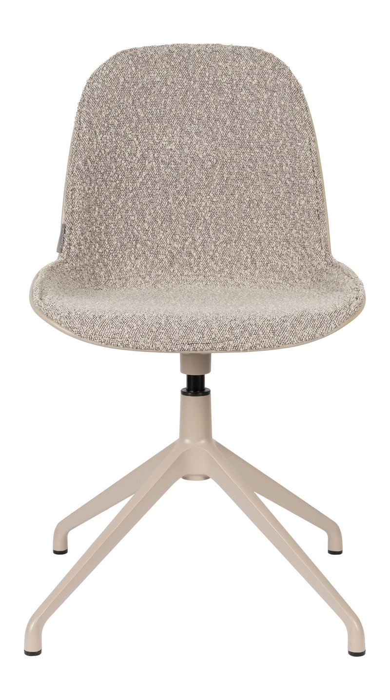 Esszimmerstuhl Albert Kuip 2er-Set, Taupe mit Aluminium-Gestell