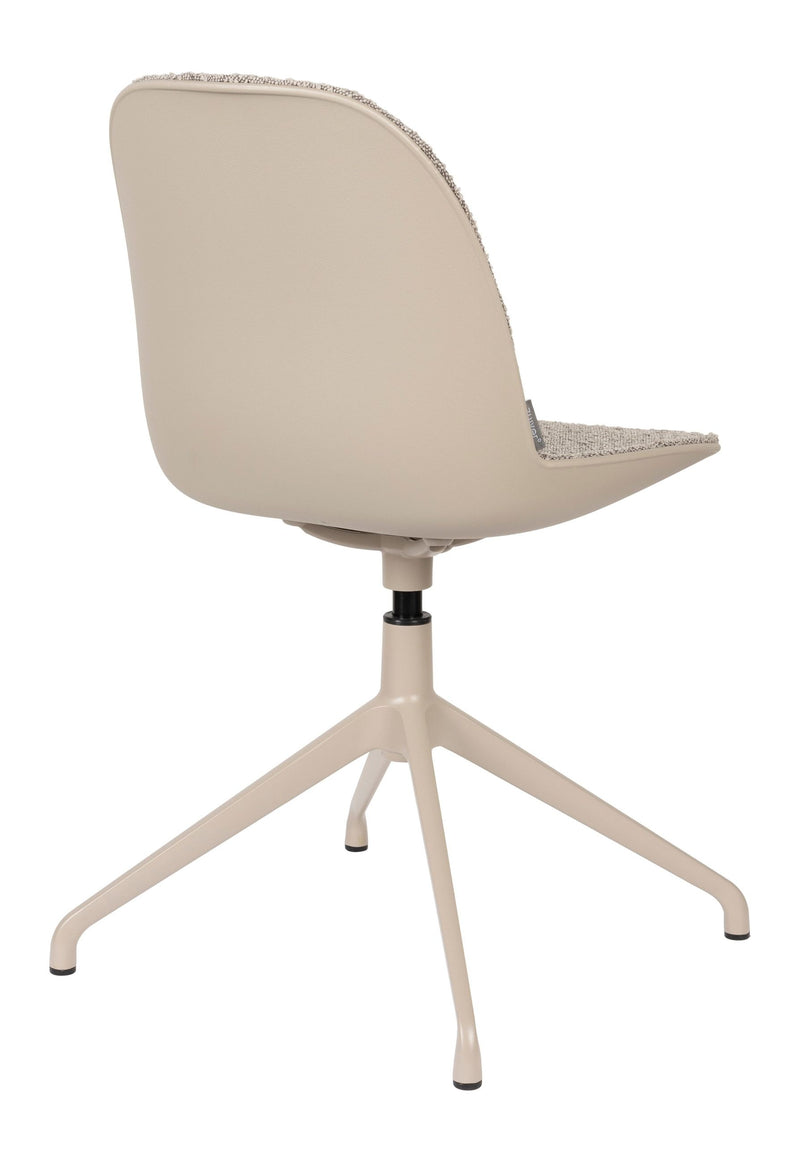 Esszimmerstuhl Albert Kuip 2er-Set, Taupe mit Aluminium-Gestell