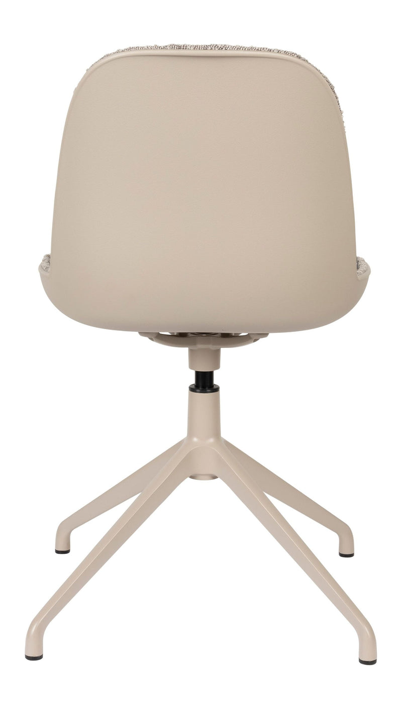 Esszimmerstuhl Albert Kuip 2er-Set, Taupe mit Aluminium-Gestell