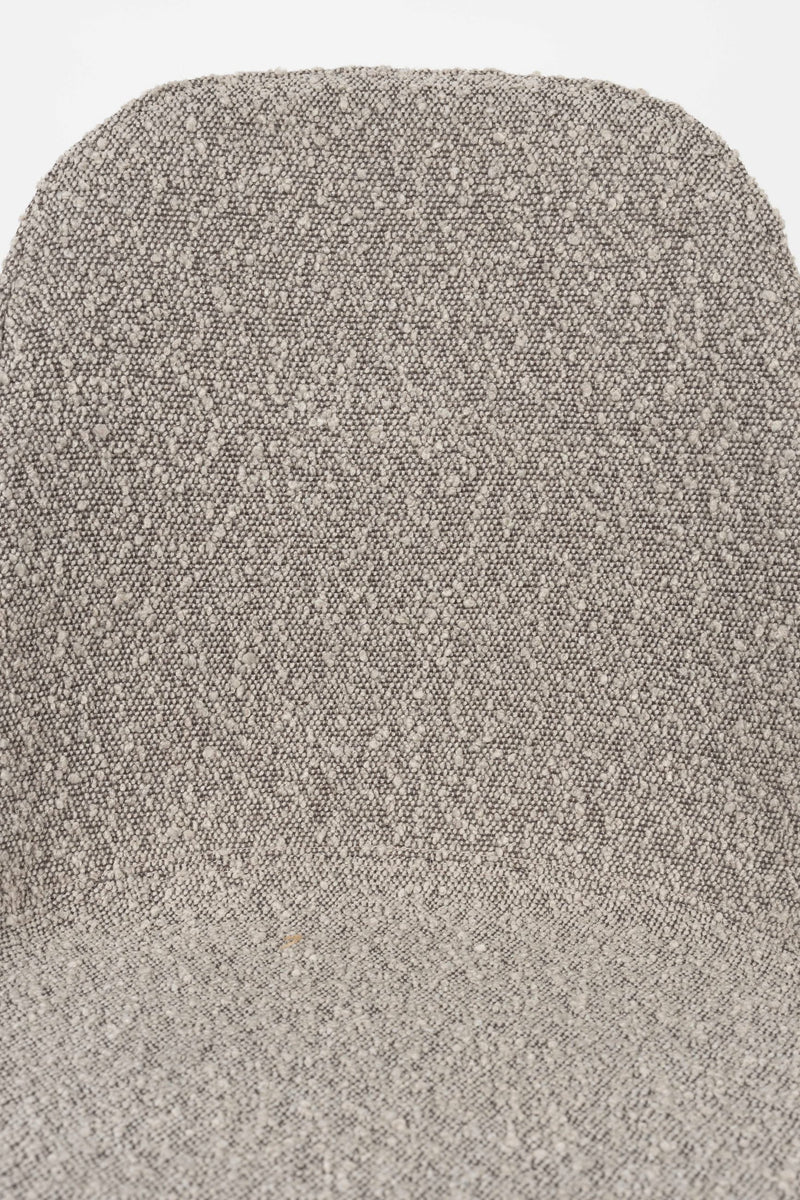 Esszimmerstuhl Albert Kuip 2er-Set, Taupe mit Aluminium-Gestell
