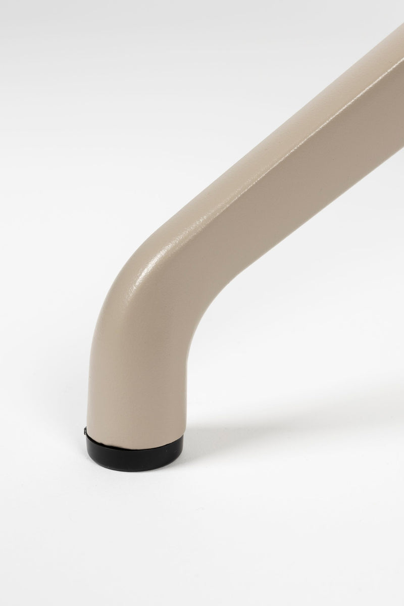Esszimmerstuhl Albert Kuip 2er-Set, Taupe mit Aluminium-Gestell