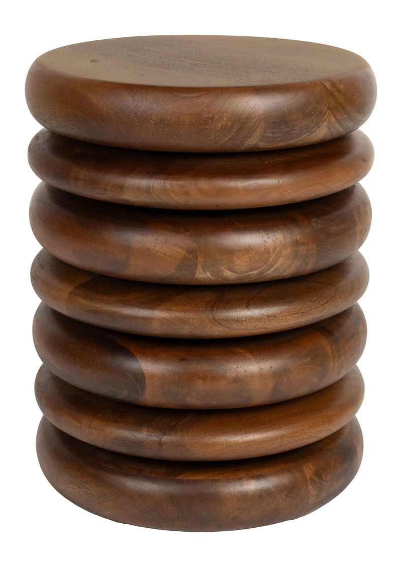 Hocker Disc Zuiver aus Mangoholz für Wohn- und Schlafzimmer