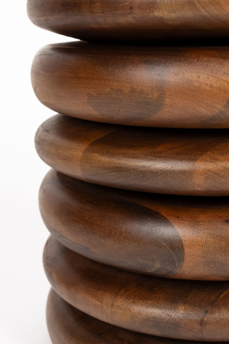 Hocker Disc Zuiver aus Mangoholz für Wohn- und Schlafzimmer